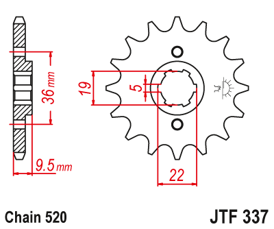 Front Sprocket Steel 13t 520