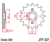 Front Sprocket Steel 13t 520