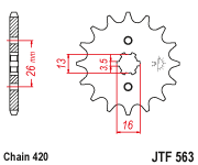 Load image into Gallery viewer, Front Cs Sprocket Steel 13t 420 Kaw/Suz/Yam