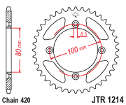 Rear Sprocket Steel 36t 420 Hon