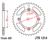 Rear Sprocket Steel 36t 420 Hon