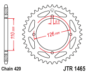 Rear Sprocket Steel 47t 420 Kaw/Suz