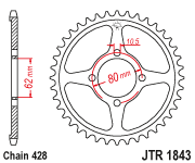 Load image into Gallery viewer, Rear Sprocket Steel 49t 428 Yam