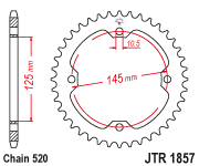 Load image into Gallery viewer, Rear Sprocket Steel 40t 520 Yam