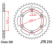 Rear Sprocket Steel 48t 520 Beta/Hon