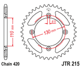 Rear Sprocket Steel 49t 420 Hon