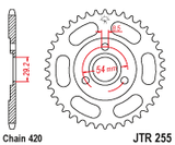 Rear Sprocket Steel 37t 420 Hon