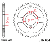 Rear Sprocket Steel 35t 420