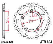 Rear Sprocket Steel 50t 420 Husq/Ktm