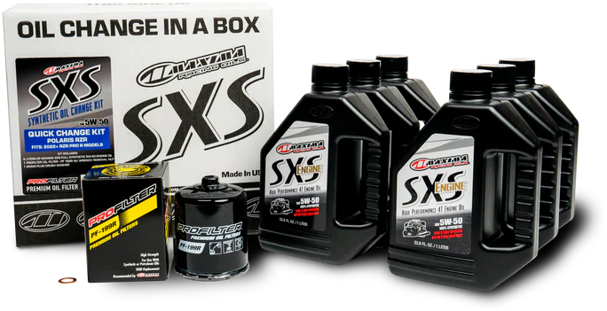 Sxs Oil Quick Change Kit 5w50 With Black Oil Filter