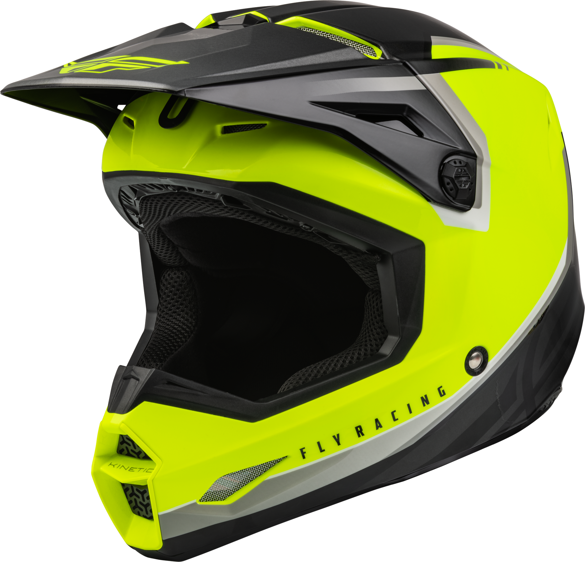 Fly Kinetic Vision Helmet Hi Vis/Black – LaBaron's Power Sports