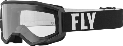 Focus Goggle Black/White W/ Clear Lens