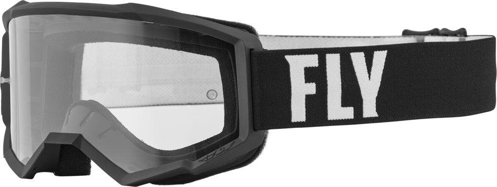 Youth Focus Goggle Black/White W/ Clear Lens