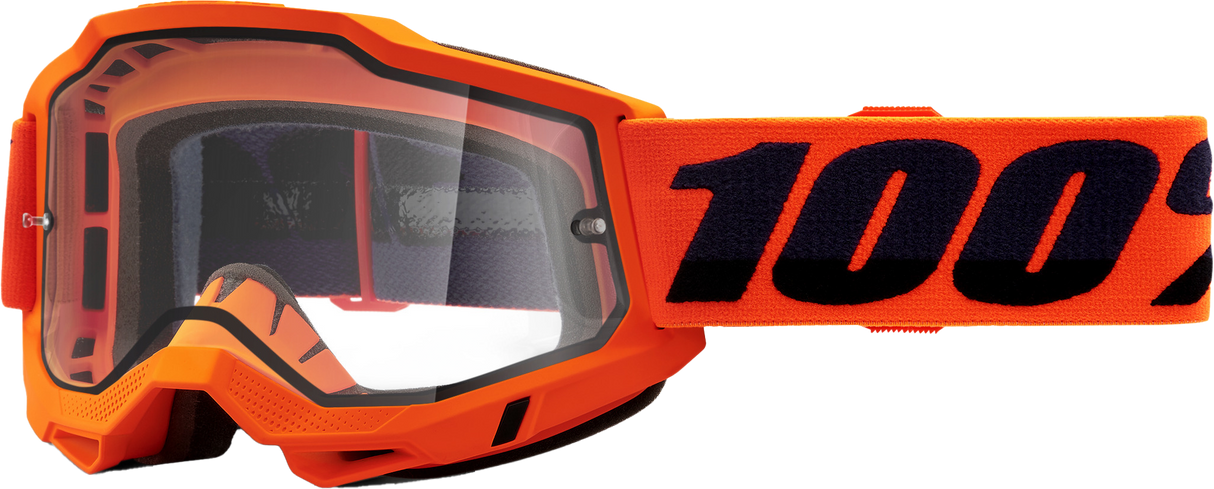 Accuri 2 Enduro Moto Goggle Neon Orange Clear Lens