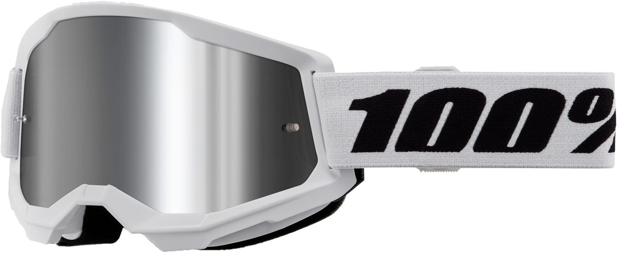 Strata 2 Goggle White Mirror Silver Lens