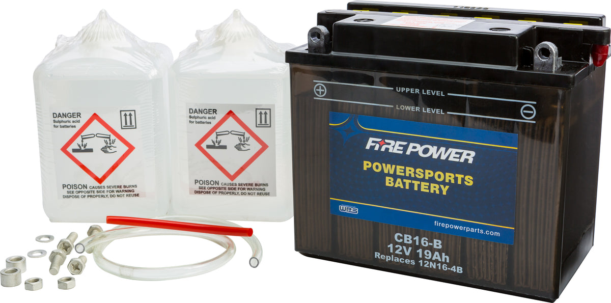 Battery W/Acid YB16-B