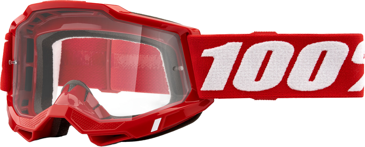 Accuri 2 Goggle Neon Red Clear Lens