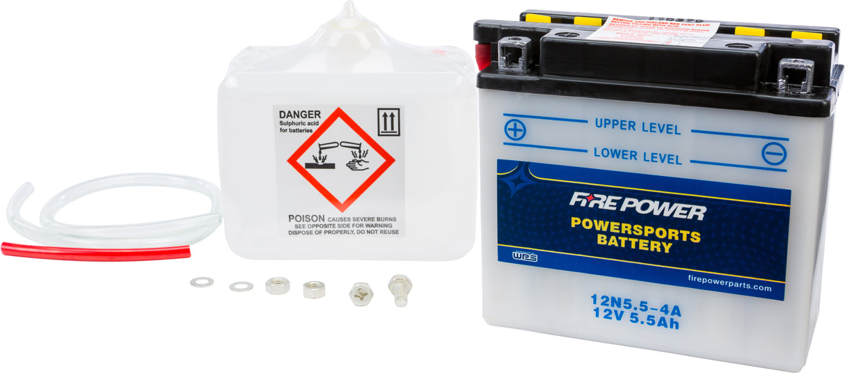 Battery W/Acid 12N5.5-4A