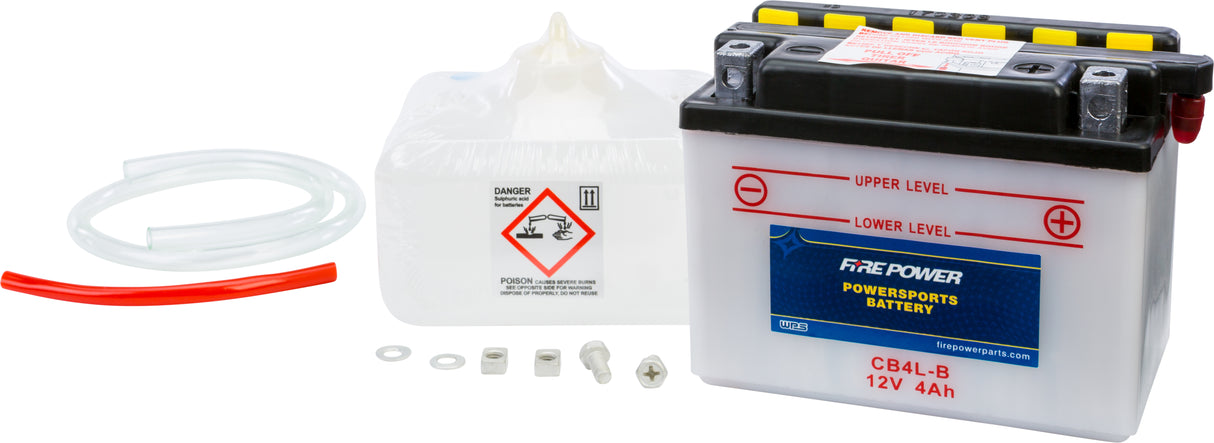 Battery W/Acid YB4L-B