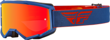 Load image into Gallery viewer, Youth Zone Goggle Red/Navy W/ Red Mirror/Amber Lens