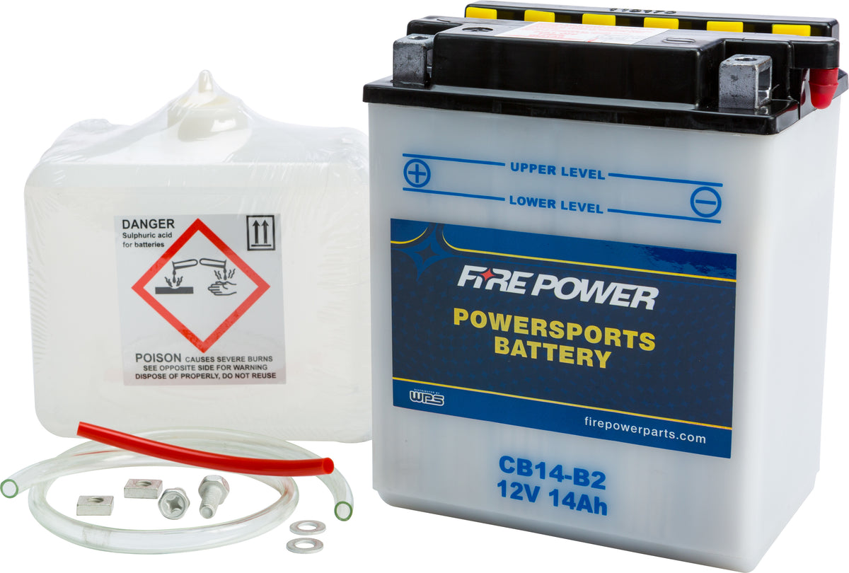 Battery W/Acid YB14-B2