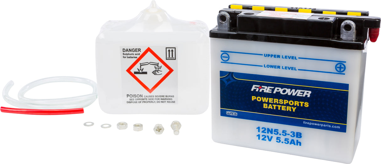Battery W/Acid 12N5.5-3B