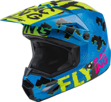 Youth Kinetic Scan Helmet Blue/Hi Vis/Pink Ys