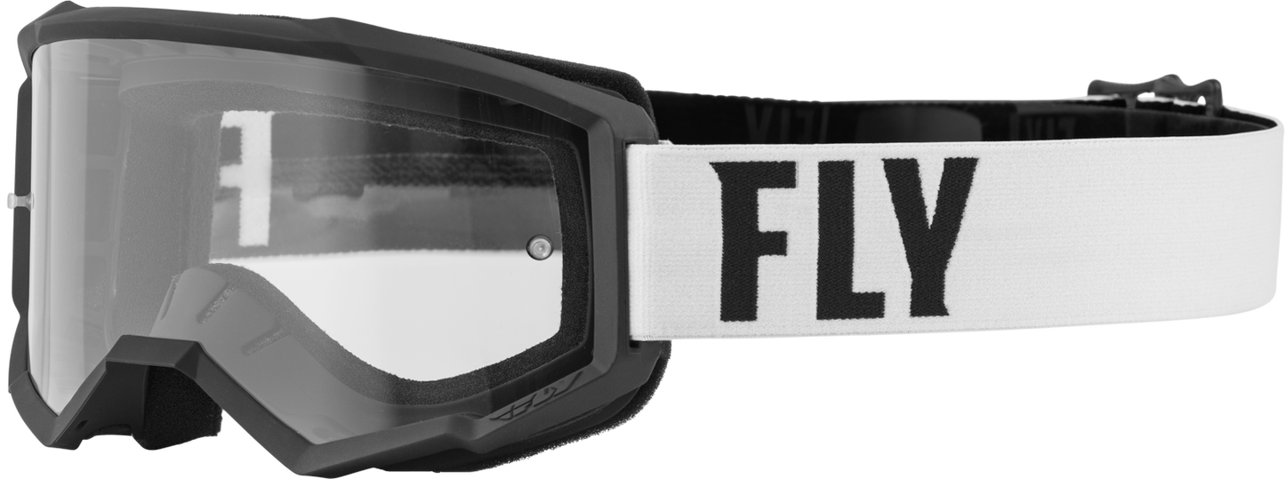 Focus Goggle White/Black W/ Clear Lens
