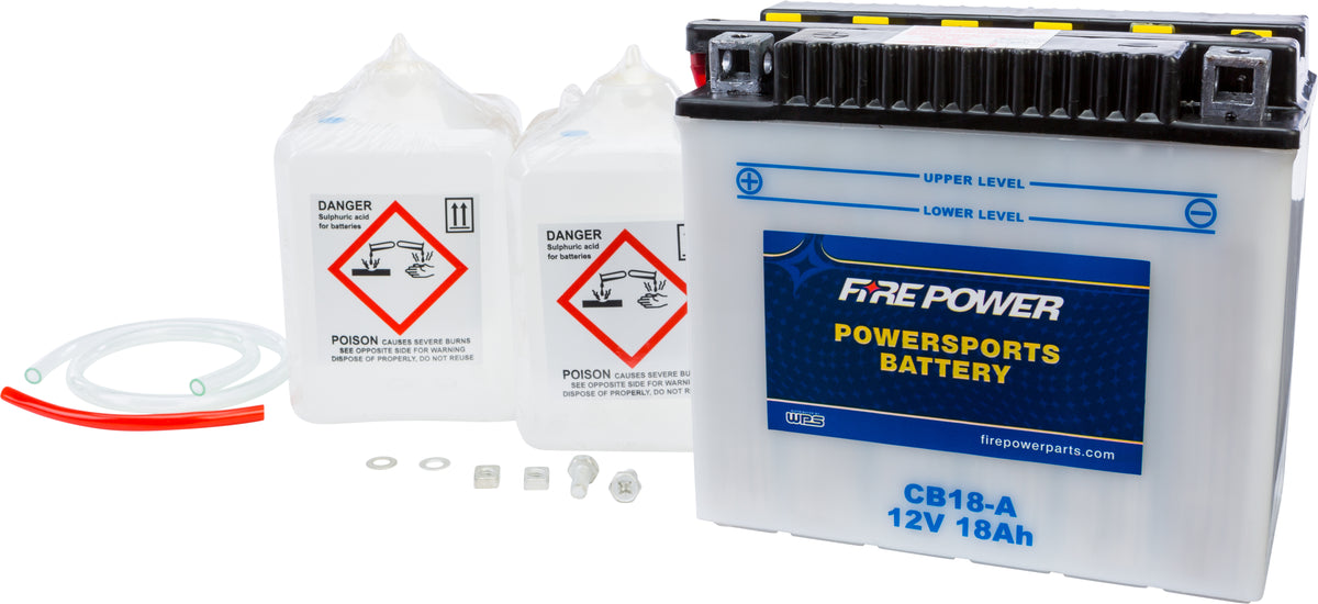 Battery W/Acid YB18-A