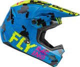 Youth Kinetic Scan Helmet Blue/Hi Vis/Pink Ys