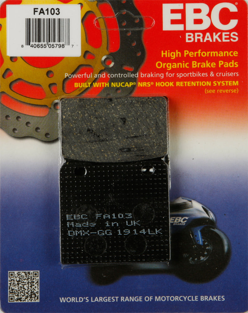 Brake Pads Organic FA103