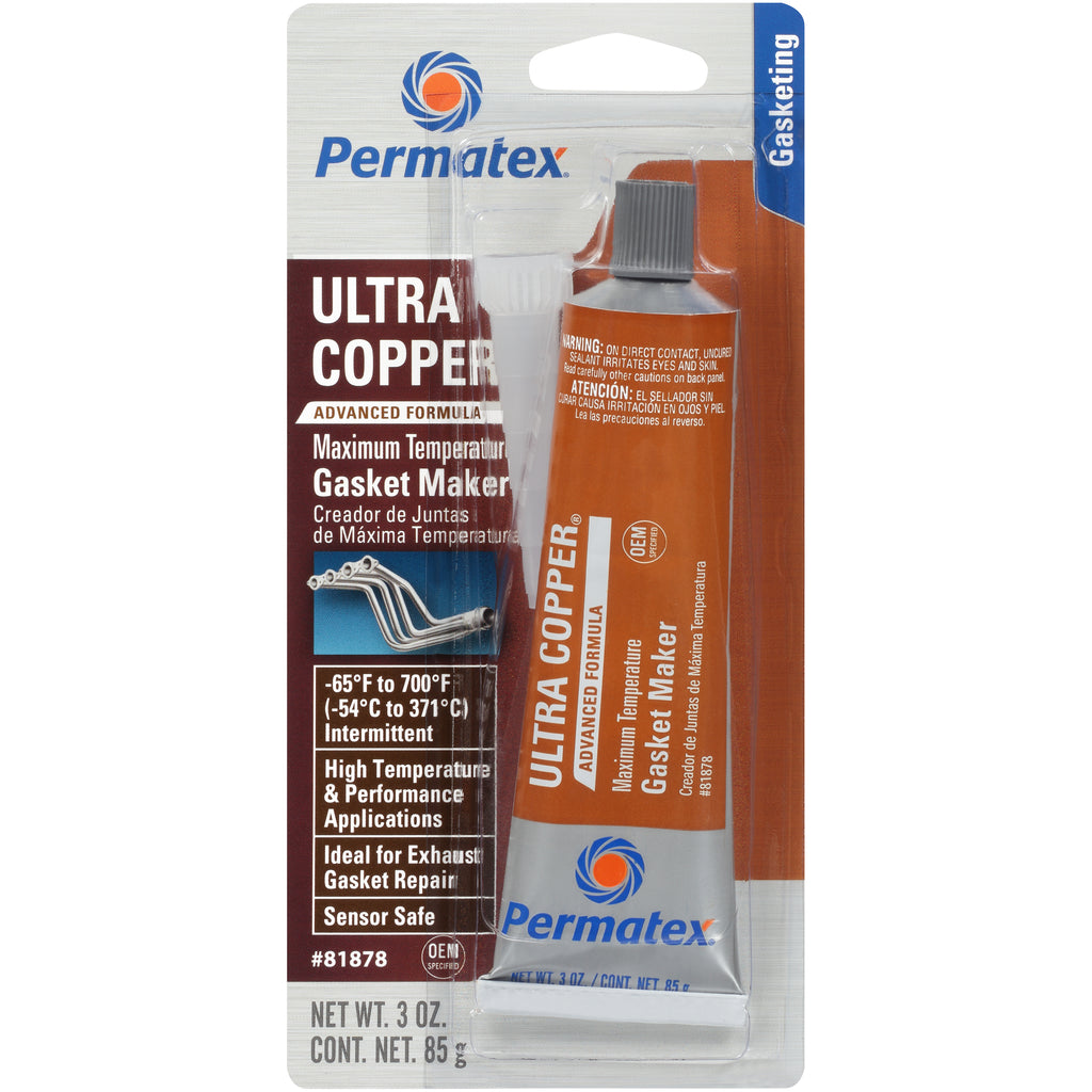 Ultra Copper Silicone Gasket Sealant 3oz