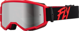 Zone Goggle Black/Red W/ Silver Mirror/Smoke Lens