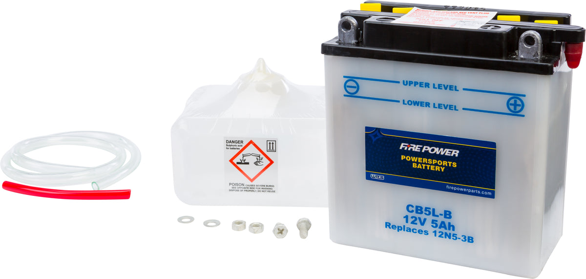 Battery W/Acid YB5L-B