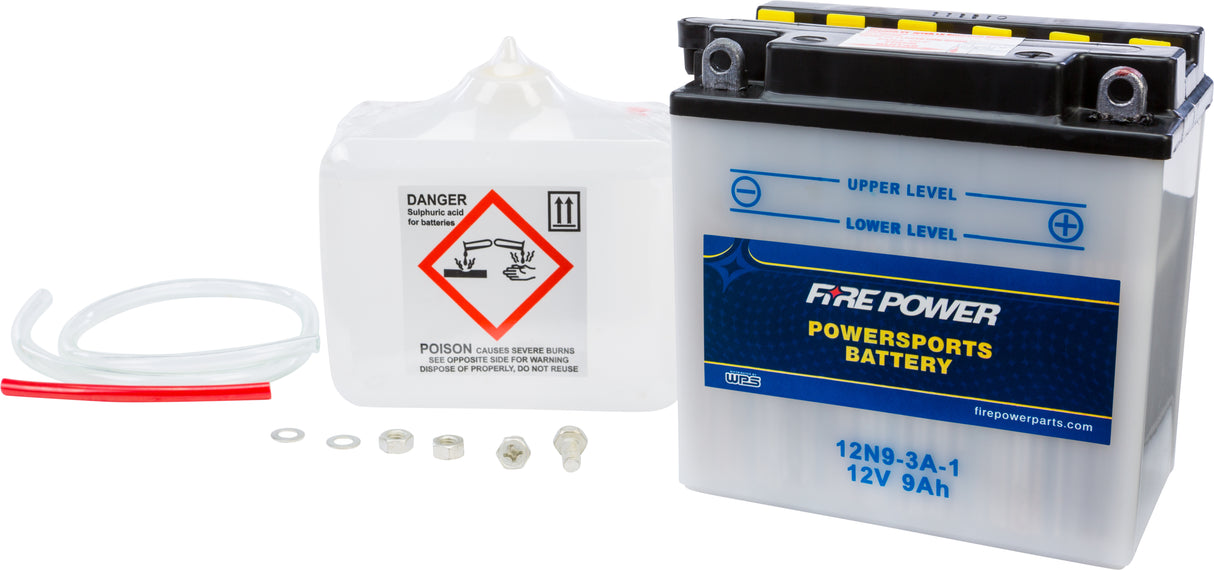 Battery W/Acid 12N9-3A-1