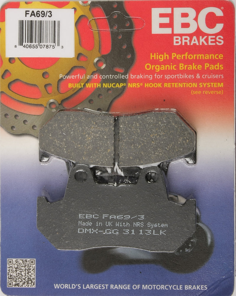 Brake Pads Organic FA69/3