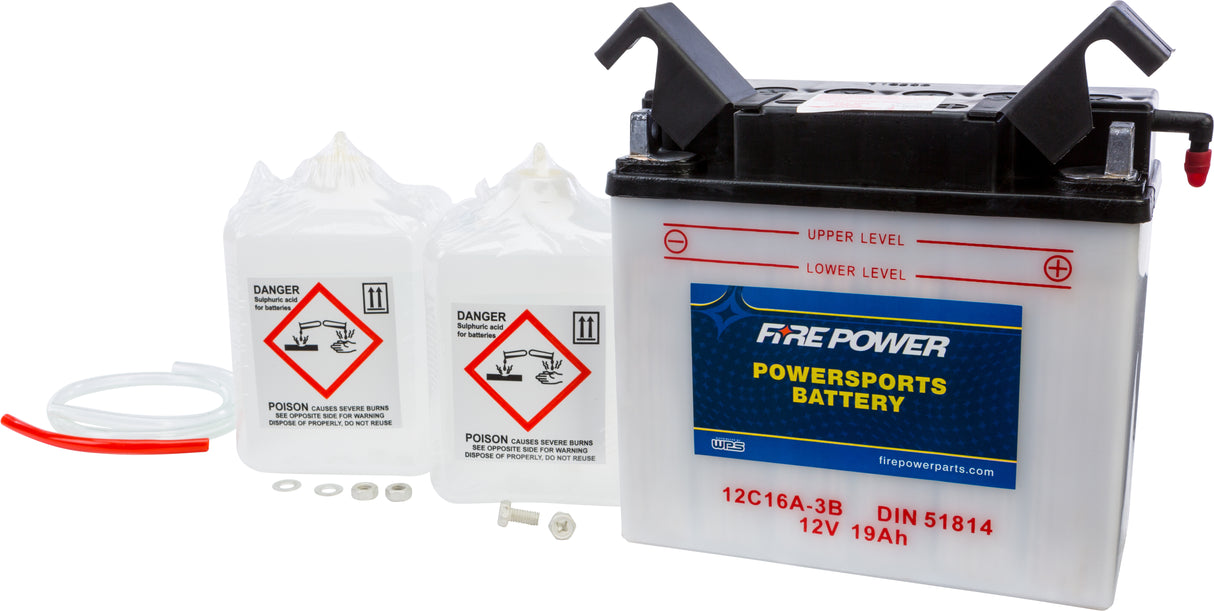 Battery W/Acid 12C16A-3B