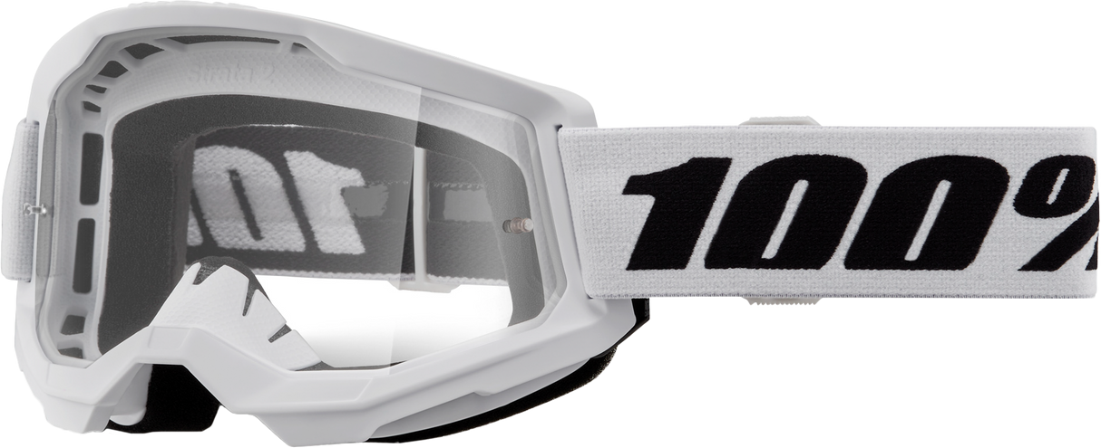 Strata 2 Goggle White Clear Lens