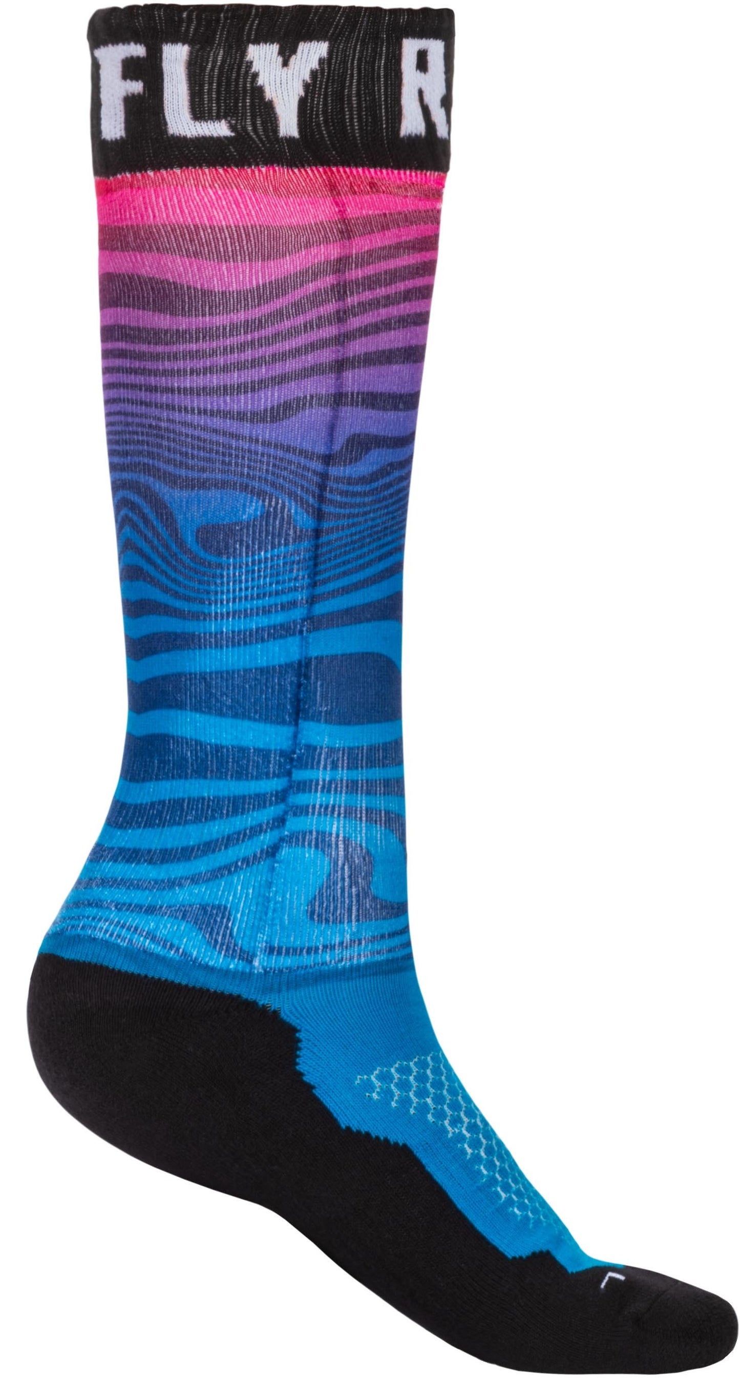 Mx Pro Sock Thin Blue/Pink/Black Lg/Xl