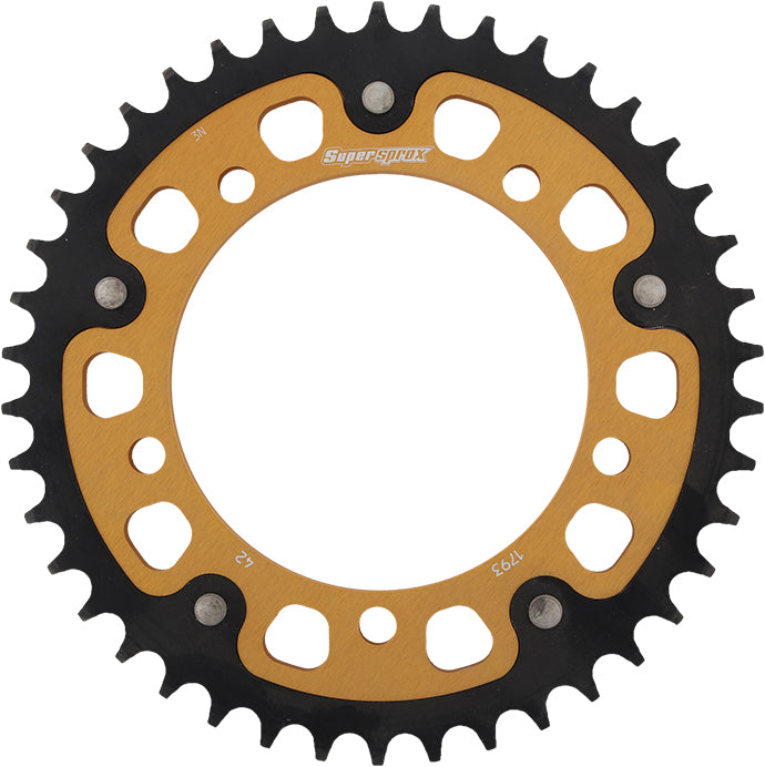Rear Stealth Sprocket Alu/Stl 42t 520 Gld Hay/Suz/Tri
