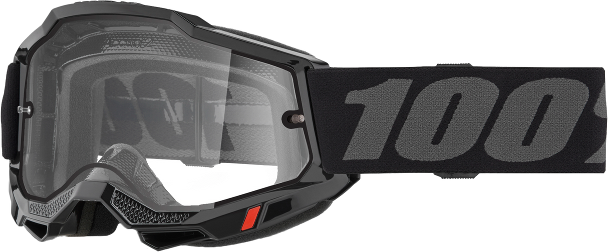 Accuri 2 Enduro Moto Goggle Black Clear Lens