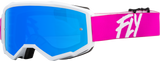 Youth Zone Goggle Pink/White W/ Sky Blue Mirror/Smoke Lens