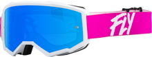 Load image into Gallery viewer, Youth Zone Goggle Pink/White W/ Sky Blue Mirror/Smoke Lens