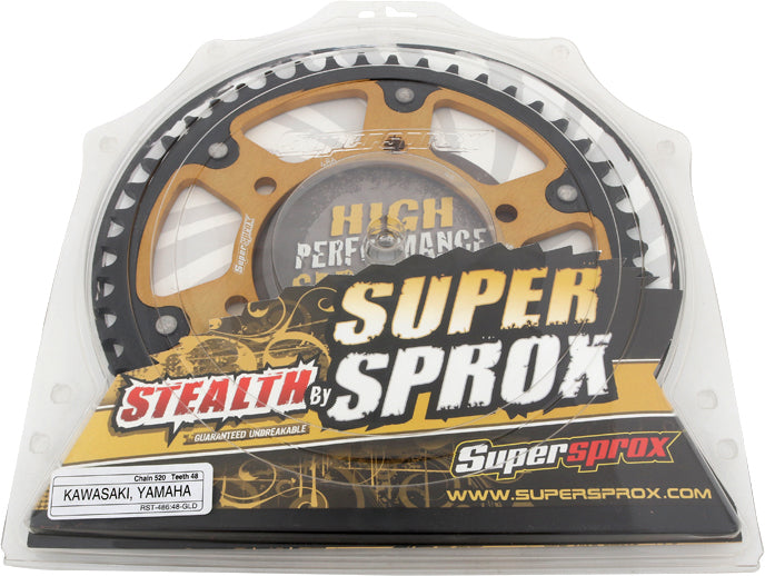 Rear Stealth Sprocket Alu/Stl 48t 520 Gld Hon/Kaw/Yam