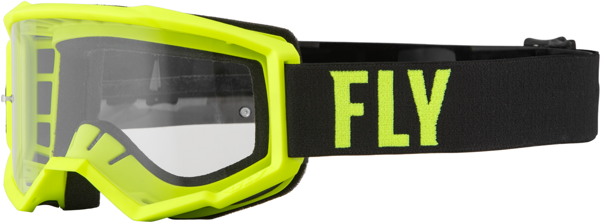 Focus Goggle Hi Vis/Black W/ Clear Lens