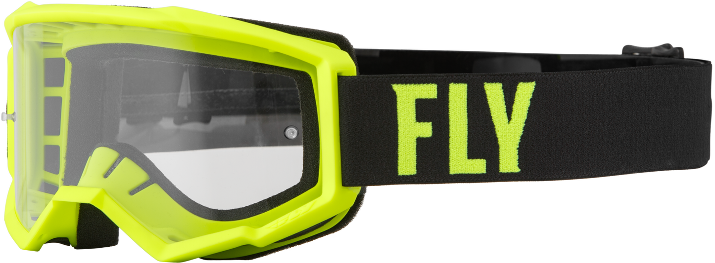 Youth Focus Goggle Hi Vis/Blk W/ Clear Lens