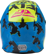 Youth Kinetic Scan Helmet Blue/Hi Vis/Pink Ys