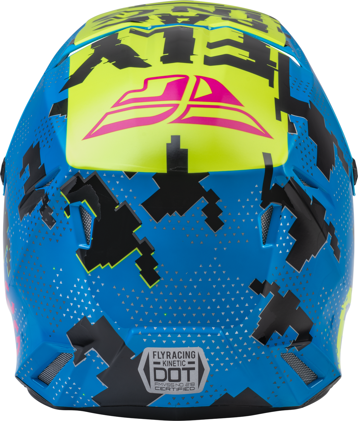 Youth Kinetic Scan Helmet Blue/Hi Vis/Pink Ym