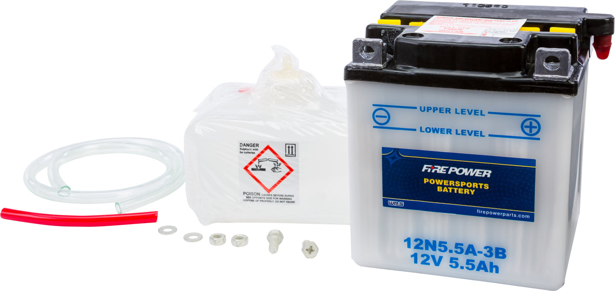 Battery W/Acid 12N5.5A-3B