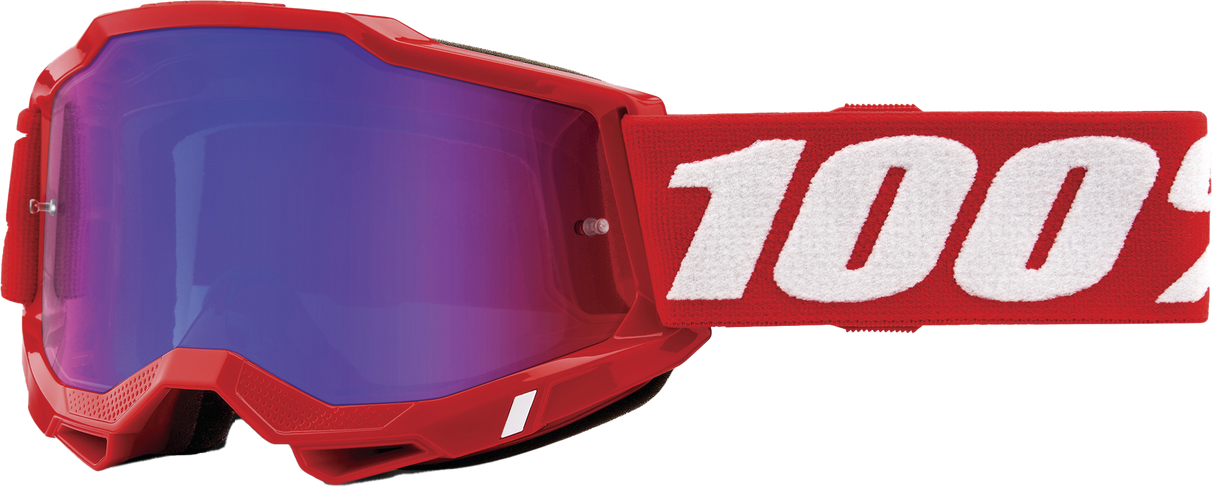 Accuri 2 Goggle Neon Red Mirror Red/Blue Lens